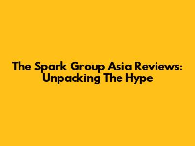 The Spark Group Asia Reviews: Unpacking The Hype
