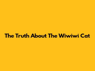 The Truth About The Wiwiwi Cat