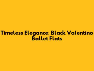 Timeless Elegance: Black Valentino Ballet Flats