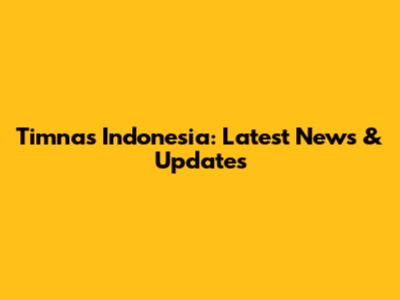 Timnas Indonesia: Latest News & Updates