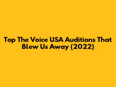 Top 'The Voice' USA Auditions That Blew Us Away (2022)
