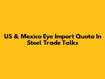 US & Mexico Eye Import Quota In Steel Trade Talks