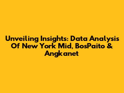 Unveiling Insights: Data Analysis Of New York Mid, BosPaito & Angkanet