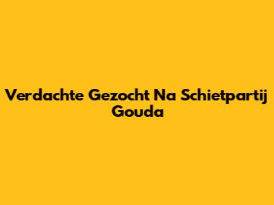 Verdachte Gezocht Na Schietpartij Gouda