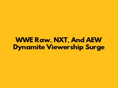 WWE Raw, NXT, And AEW Dynamite Viewership Surge