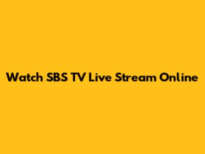 Watch SBS TV Live Stream Online