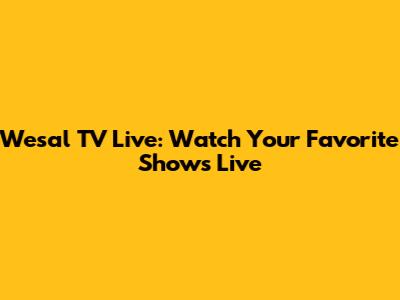 Wesal TV Live: Watch Your Favorite Shows Live