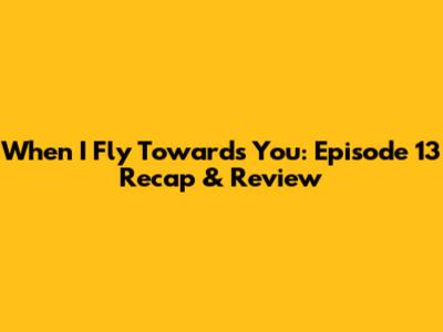 When I Fly Towards You: Episode 13 Recap & Review