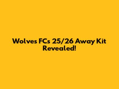 Wolves FC's 25/26 Away Kit Revealed!