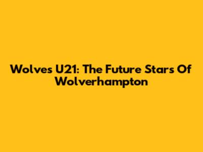 Wolves U21: The Future Stars Of Wolverhampton